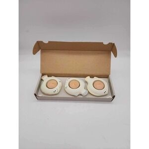 PartyLite Fish Friends Trio Ceramic Tea Light Candle Holders Set of 3 Coastal
